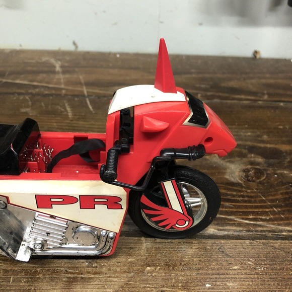 Vintage Mighty Morphin Power Rangers Remote Control Thunder Bike. No Remote. Red - Picture 7 of 10